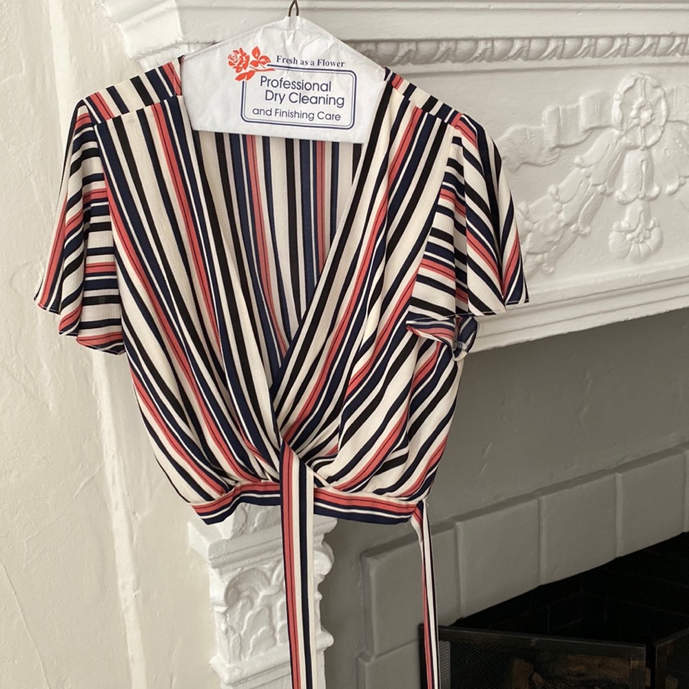Aqua belly shirt; unworn brand new